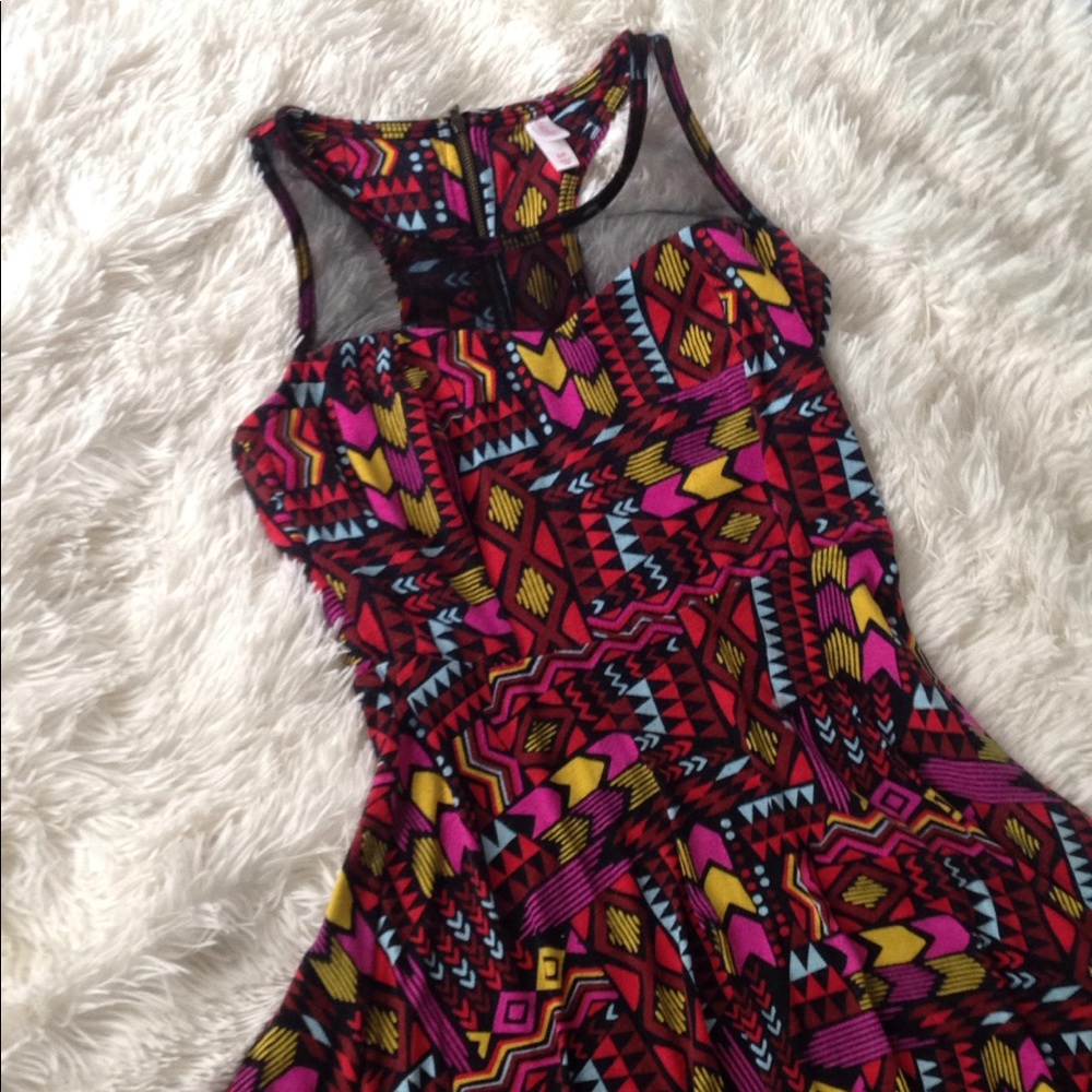 aztec inspired pattern dress